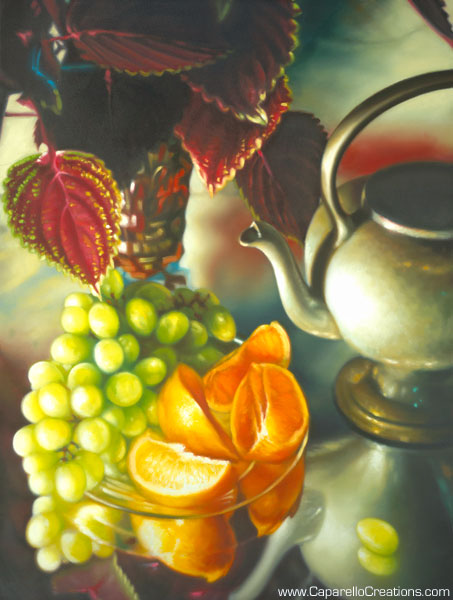 Still Life with Grapes and Oranges