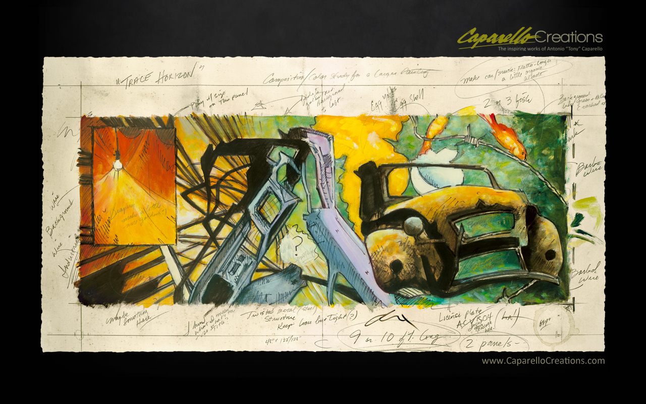 Planning of the “Trace Horizon“ by Antonio Caparello, Availible exclusively as a desktop wallpaper.