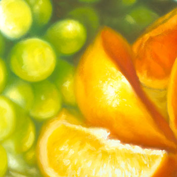 Still Life with Grapes and Oranges - detail #2